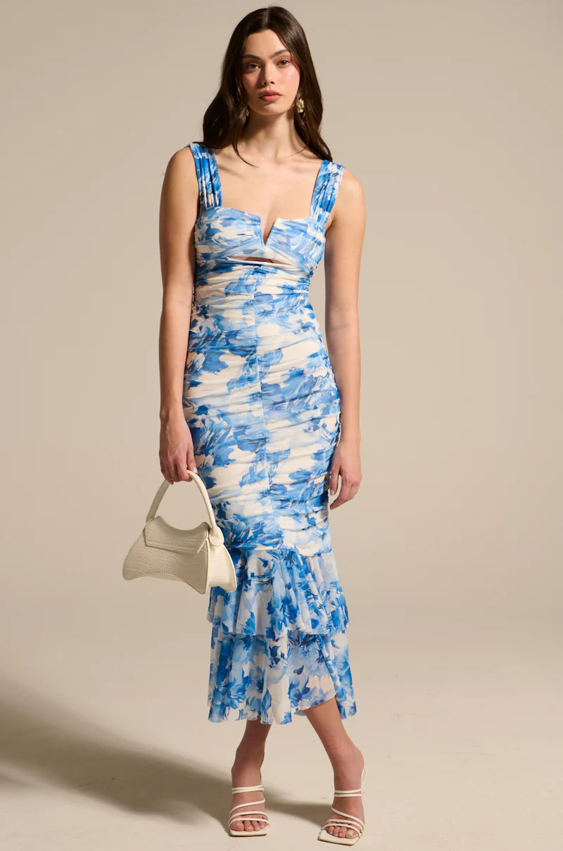 IN HIS EYES BLUE FLORAL MAXI DRESS | AKIRA