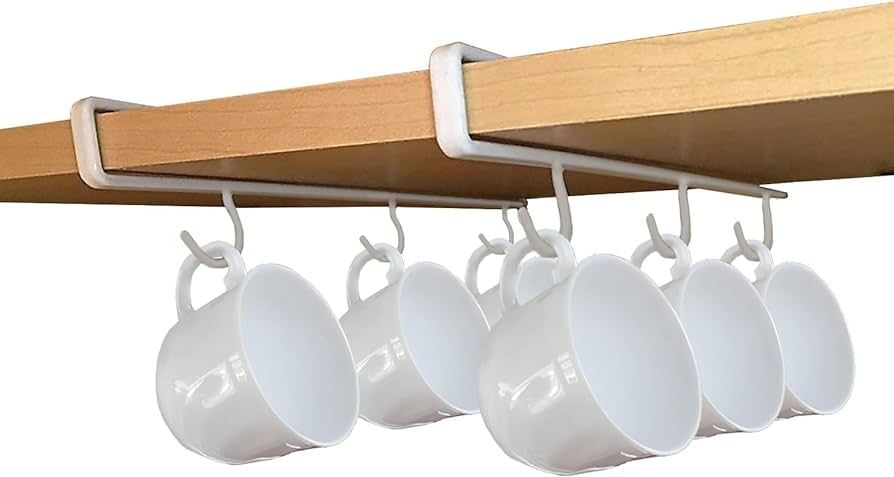 Better Houseware Cup Hooks Cabinet Organizer, Under-Shelf Mug Storage Mug Organizer for Kitchen C... | Amazon (US)