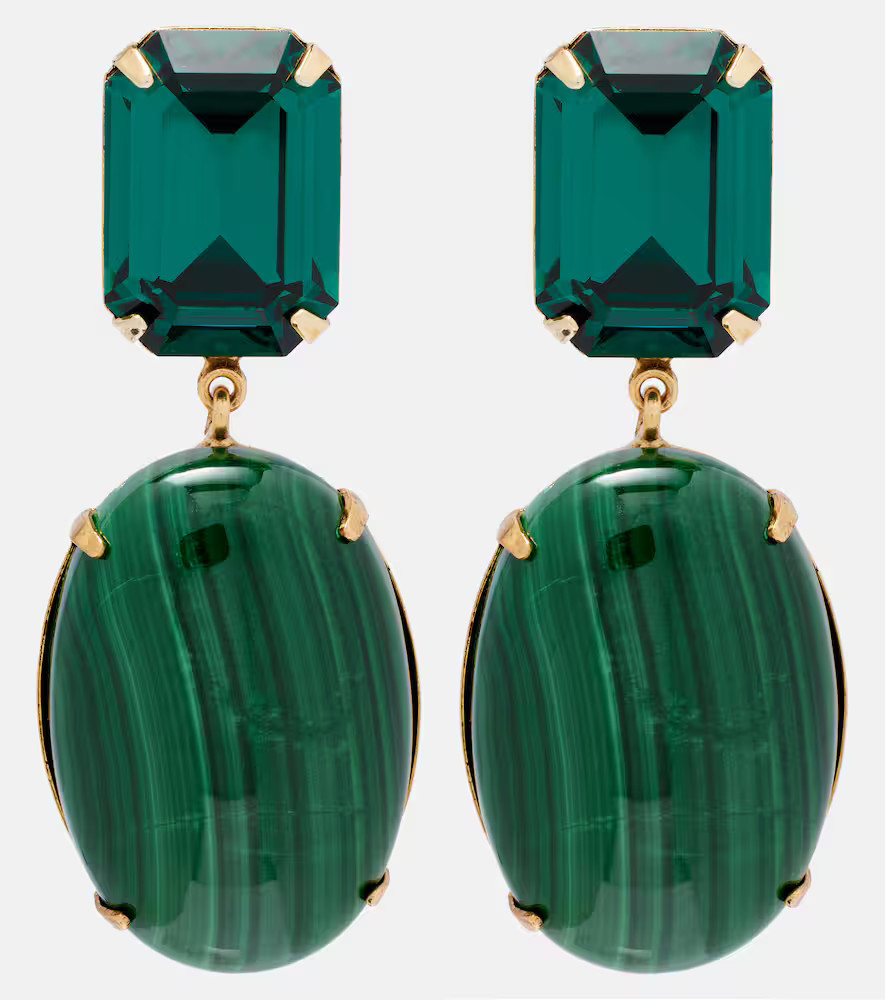 Jennifer Behr Xiomara 18kt gold-plated drop earrings | Mytheresa (UK)
