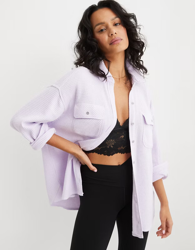Aerie LumberJane Waffle Shirt | Aerie