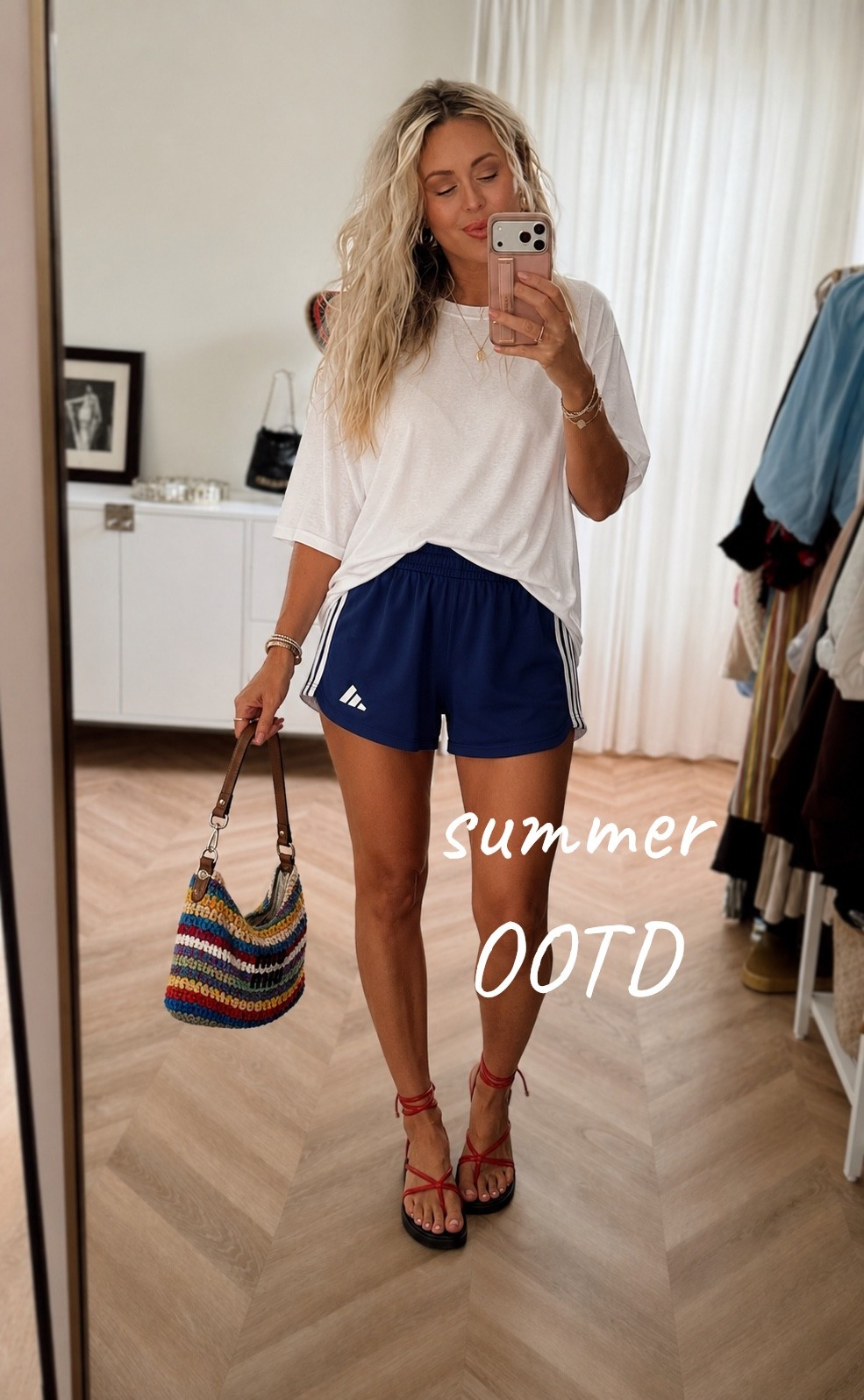Summer OOTD🤍! I did medium in shorts and small in tee!

#LTKootd #LTKActive #LTKSaleAlert