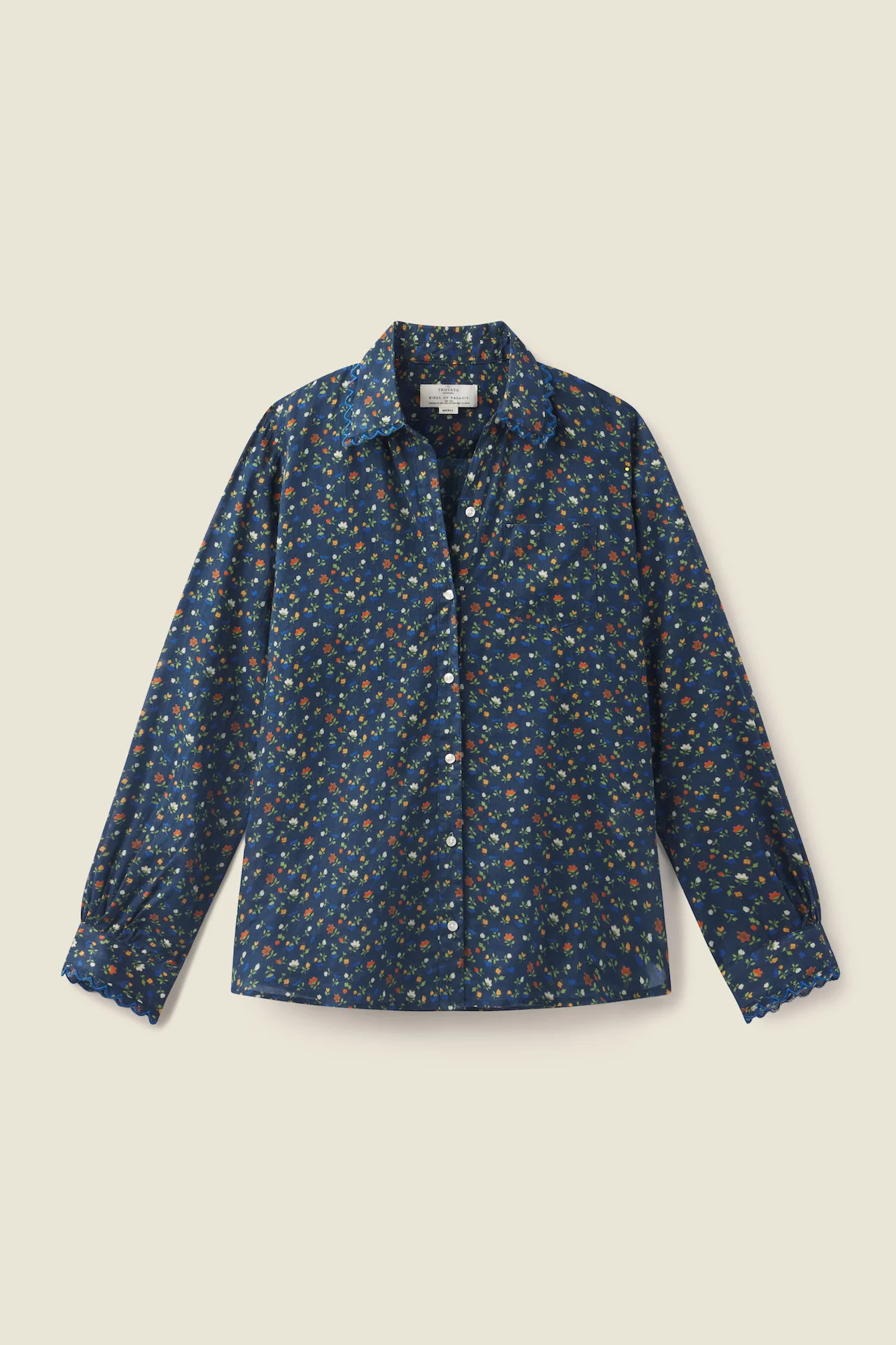 Finley Pintuck Blouse Riverbed | TROVATA