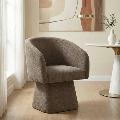 Upholstered Swivel Barrel Accent Chair | Wayfair North America