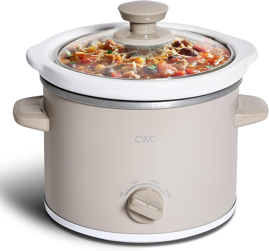COOK WITH COLOR 2QT Mini Electric Round Slow Cooker - Adjustable Settings, Removable Stoneware Po... | Amazon (US)