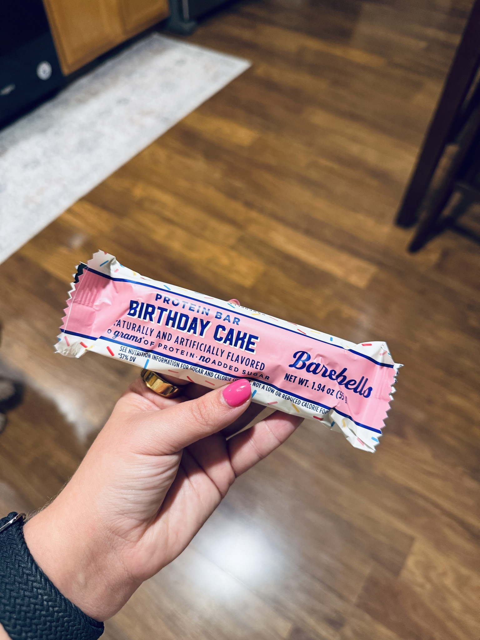 I’ve become obsessed with Barebells protein bars, so I had to try out my all time fav flavor — birthday cake. It’s not my favorite, I definitely like the chocolate ones better, but it’s definitely still edible. 

 