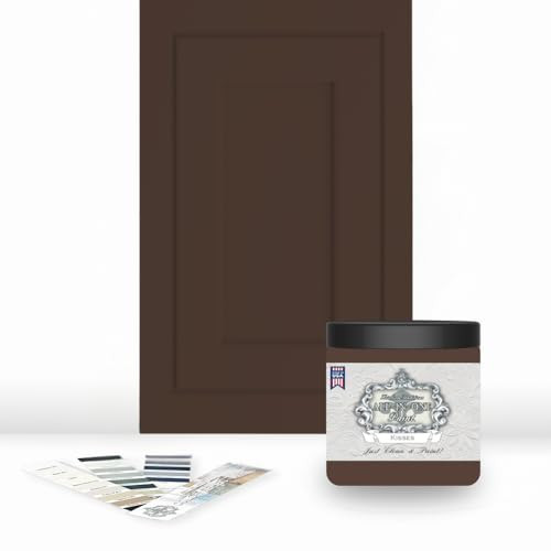 ALL-IN-ONE Paint by Heirloom Traditions, Kisses (Chocolate Brown), 8oz Sample - Durable cabinet and furniture paint. Built in primer and top coat, no sanding needed. Includes our 30 featured color | Amazon (US)