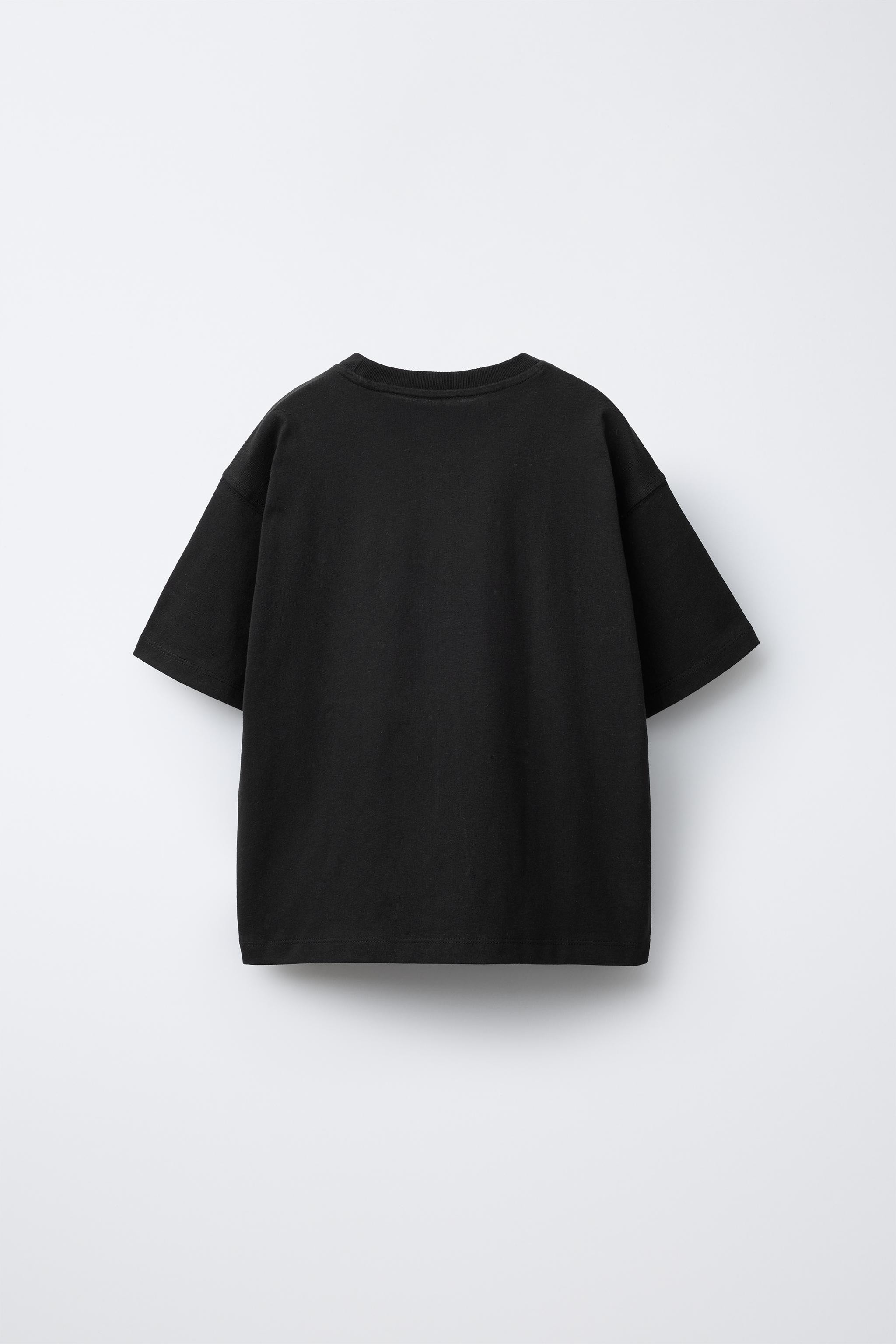 Round neck short sleeve T-shirt. | Zara US