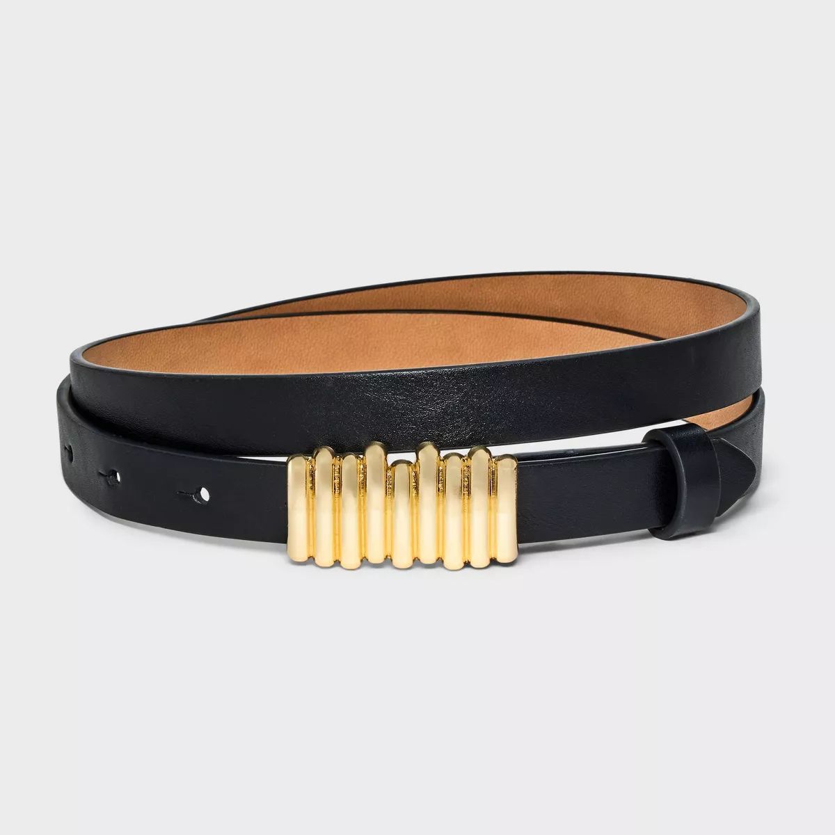 Women's Long Square Peg Buckle Belt - A New Day™ Black | Target