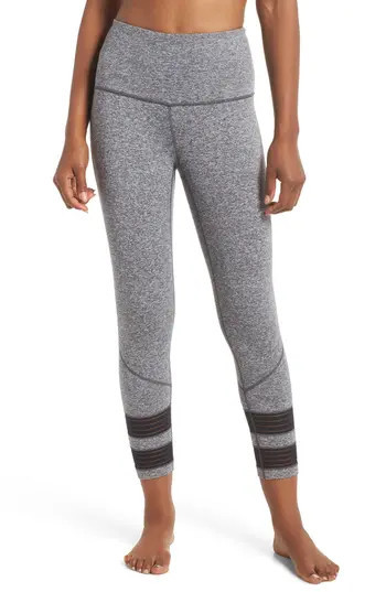 Women's Zella High Waist Twin Crop Leggings, Size XX-Small - Grey | Nordstrom