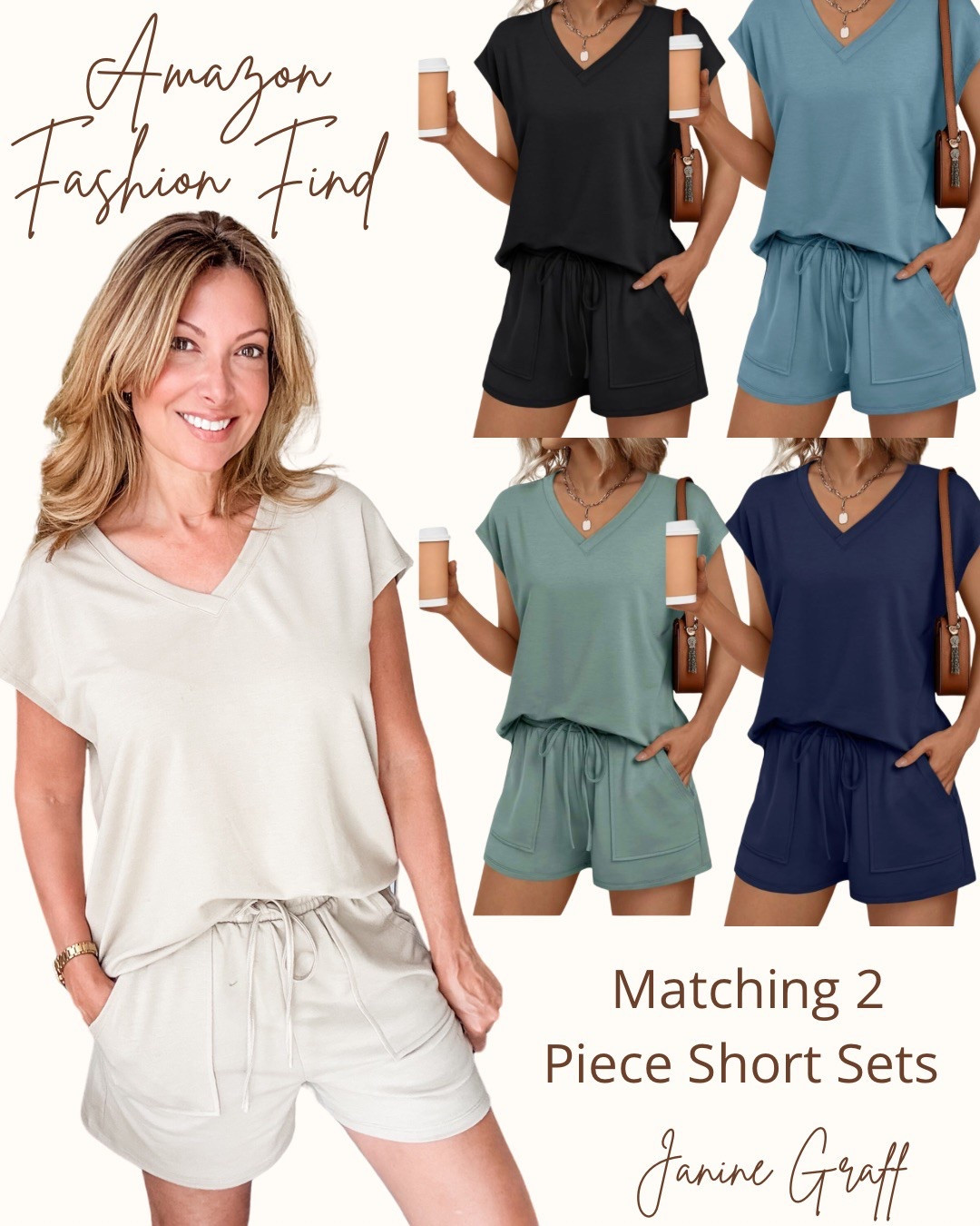 Loving this super soft, matching short set with flattering neckline and pocket design. 

Loungewear, beachwear, poolside, cover-up, travel outfit, summer outfit.

#LTKStyleTip #LTKSwim #LTKTravel
