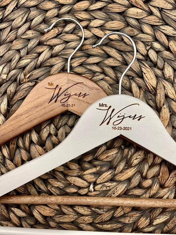 Mrs. or Mr. Wedding Hanger Personalized Wedding Dress Hanger - Etsy | Etsy (US)