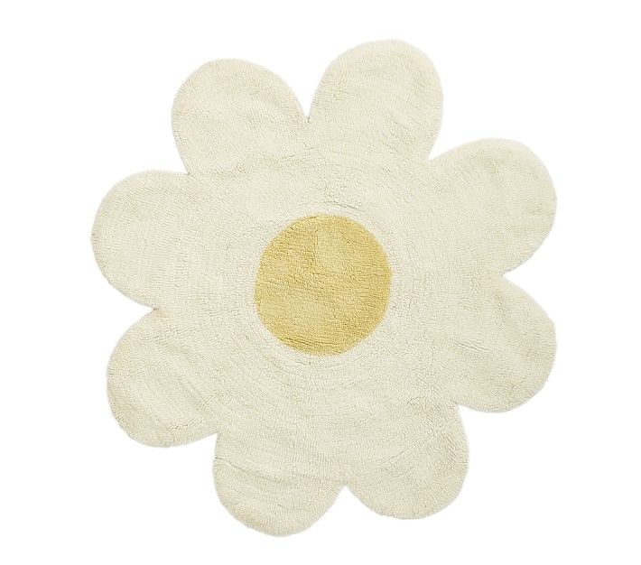 Washable Wool Daisy Rug | Pottery Barn Kids