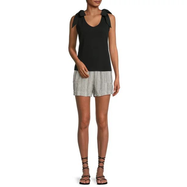 Time and Tru Women's Linen Blend Shorts | Walmart (US)