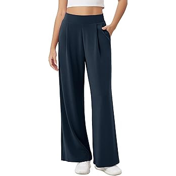 ODODOS Modal Soft Wide Leg Pants for Women High Waist Casual Relaxed Pants with Pockets-27/29"/ 3... | Amazon (US)
