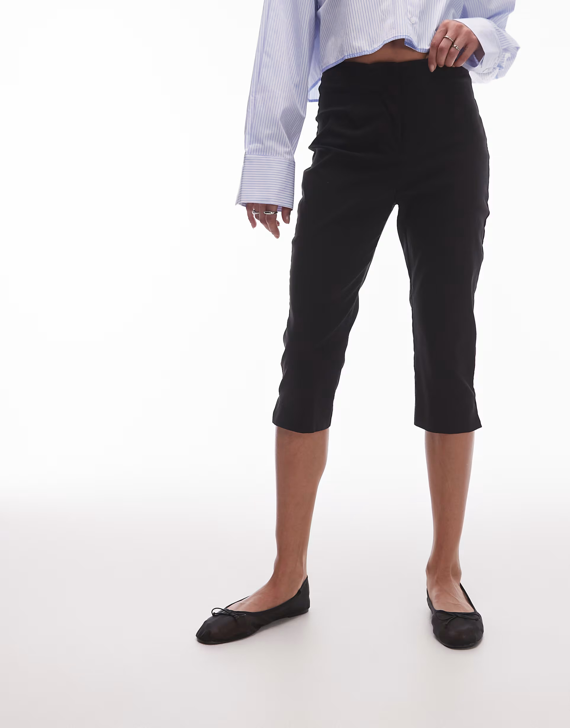 Topshop bengaline capri in black | ASOS | ASOS (Global)