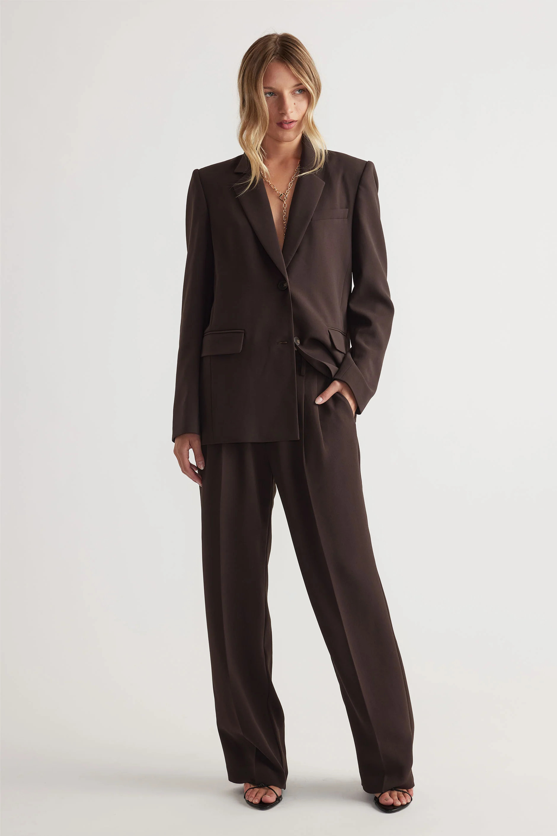 Carmen Tailored Pants - Bitter Chocolate | DECJUBA