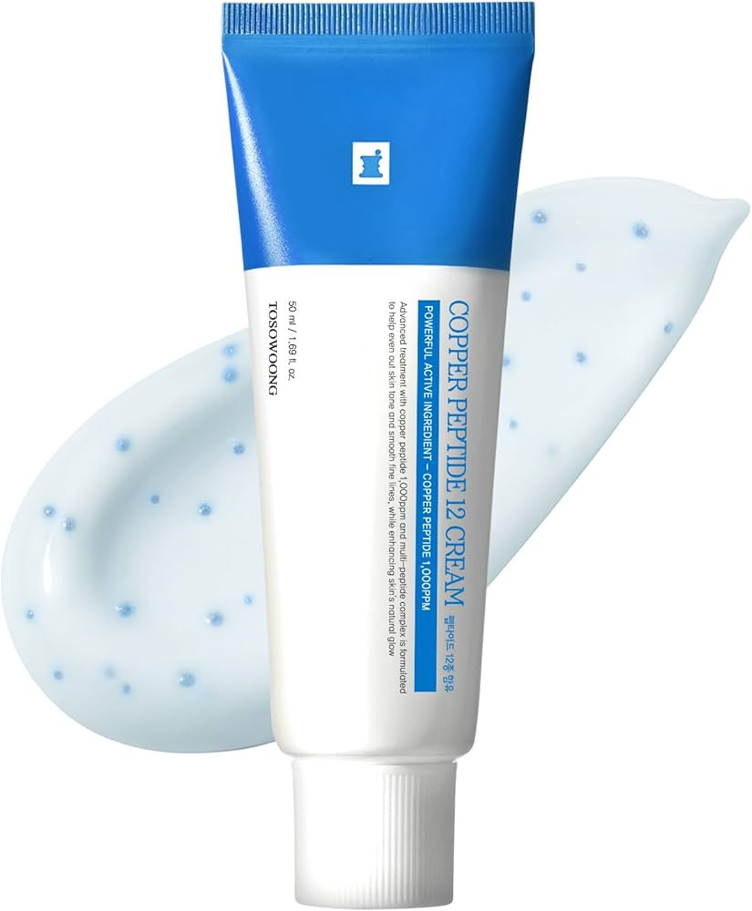 TOSOWOONG Copper Peptide 12 Cream, 99% Purity of Copper Tripeptide-1, GHK-Cu, 12 Multi-Peptide Po... | Amazon (US)