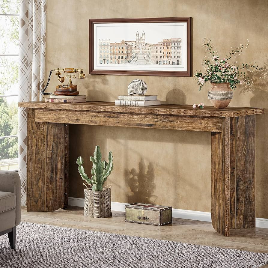 Tribesigns 70.9-Inch Sofa Console Table, Wooden Extra Long Entryway Table with Widened Tabletop, ... | Amazon (US)
