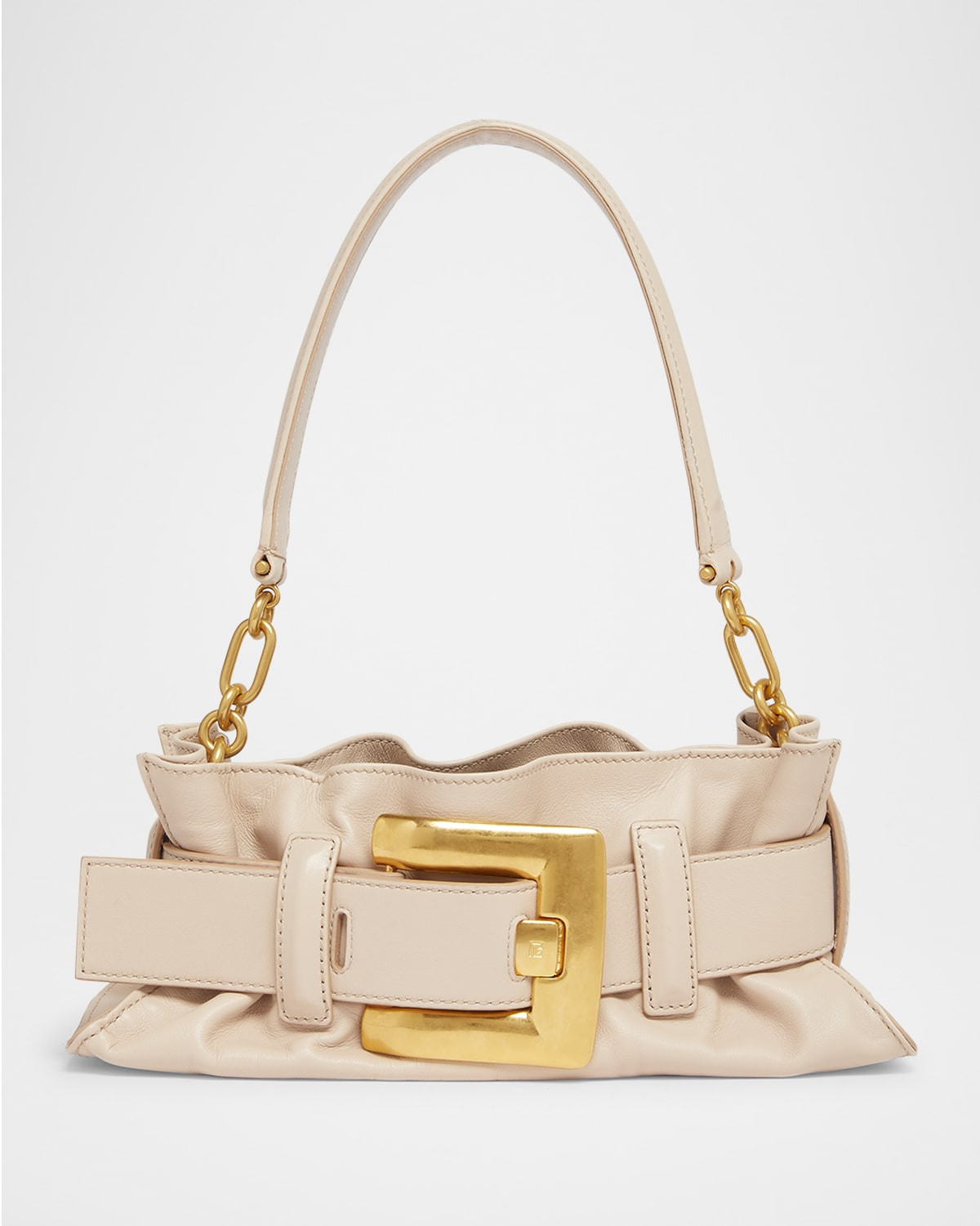 Anthem Mini Buckle Shoulder Bag in Calfskin Leather | Neiman Marcus