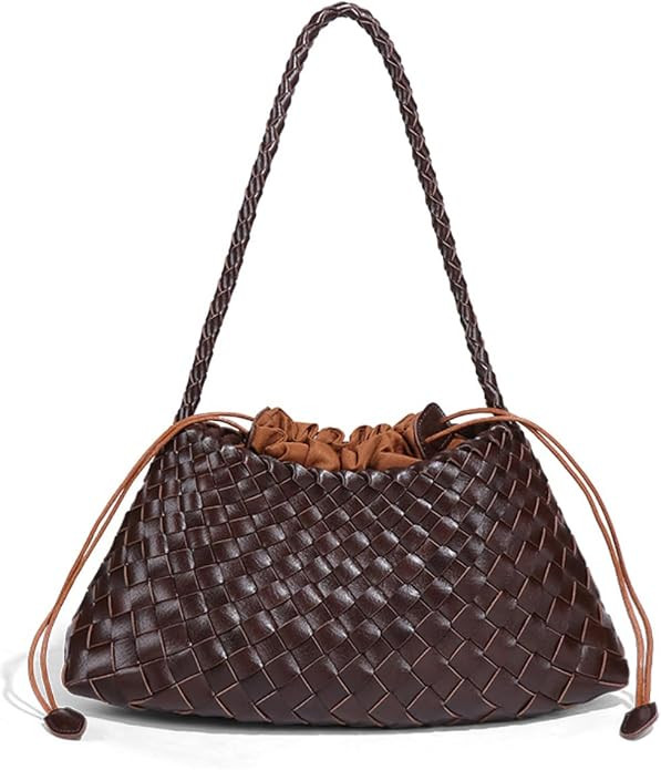 Slouchy Woven Hobo Bags Women Suede Shoulder Purses Tote Travel Handbag | Suede Woven Purses,Trav... | Amazon (US)