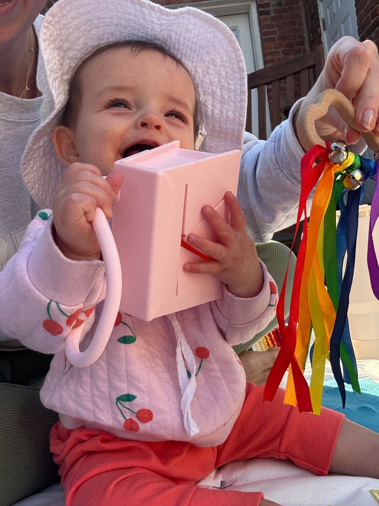 Snack purse, rainbow toy (I cut ribbons shorter), and Burkley’s outfit!

#LTKItBag #LTKBaby #LTKFamily