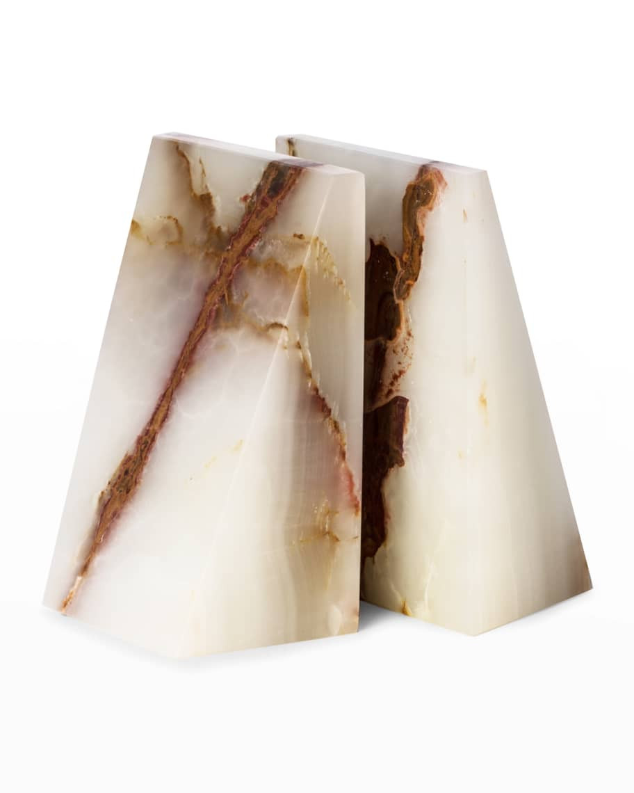Men's Solid Marble Wedge Bookends | Neiman Marcus