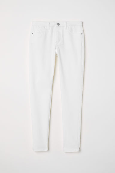 H & M - Twill Pants Skinny Fit - White | H&M (US + CA)