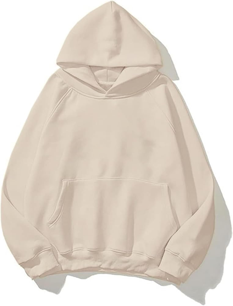 SAFRISIOR Oversized Hoodies for Women and Men Couples Fleece Basic Solid Hooded Sweatshirt Pullov... | Amazon (US)