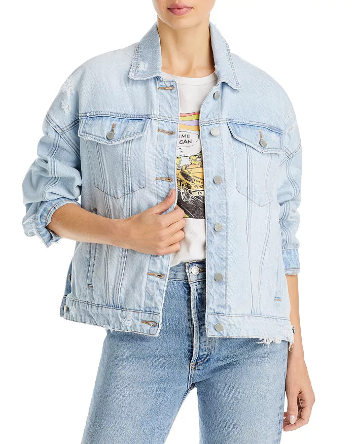Distressed Denim Oversized Trucker Jacket | Bloomingdale's (US)