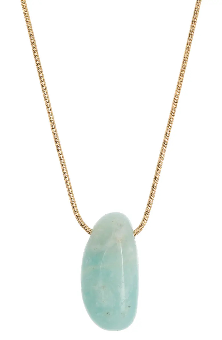 Semi-Precious Howlite Nugget Pendant Necklace | Nordstrom