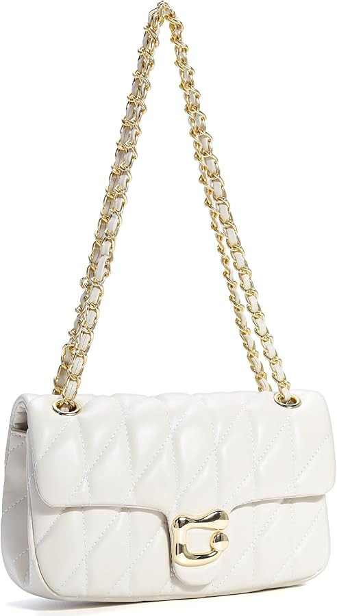 Quilted Crossbody Purse for Women Trendy - Ladies Shoulder Bag Leather Handbag Designer Evening C... | Amazon (US)