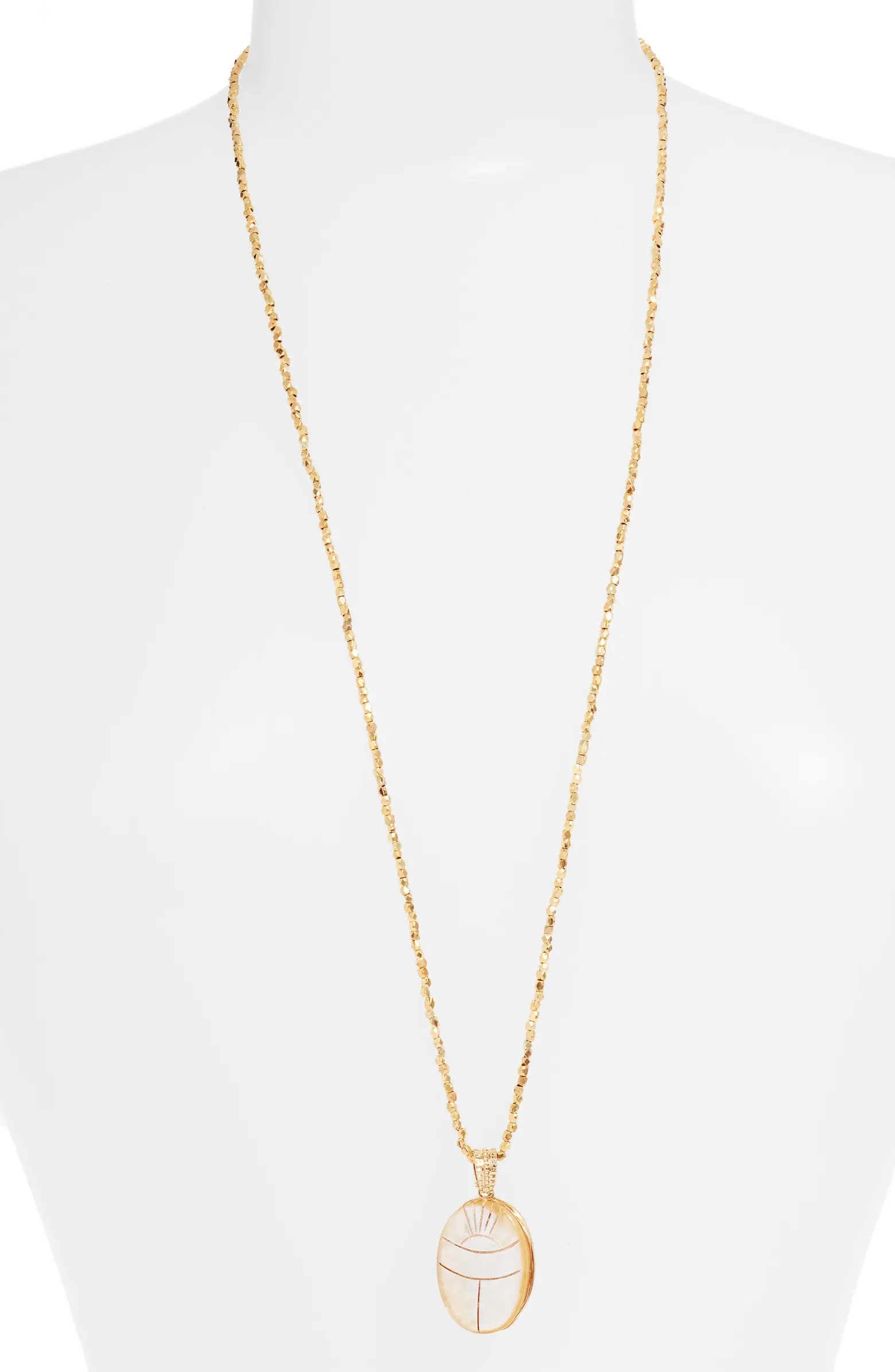 Gas Bijoux Lucky Scarab Long Pendant Necklace | Nordstrom | Nordstrom