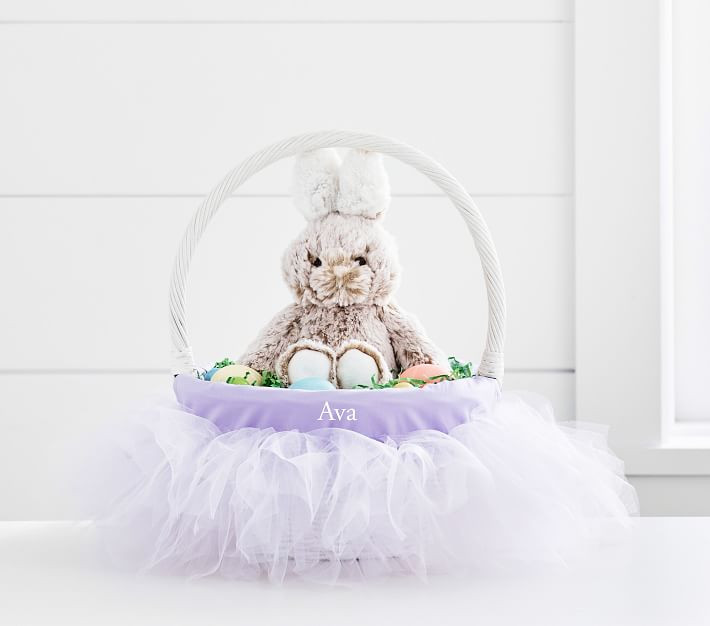 Lavender Tulle Tutu Easter Basket Liner | Pottery Barn Kids