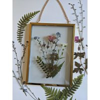 Pressed Flower Botanical Picture Metal Frame Wall Hanging | Etsy (US)