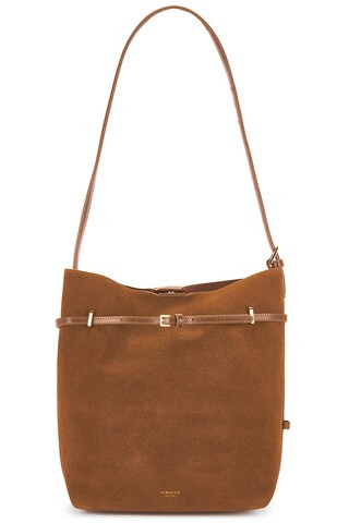 Suede Belted Tote Bag in Toffee | Revolve Clothing (Global)