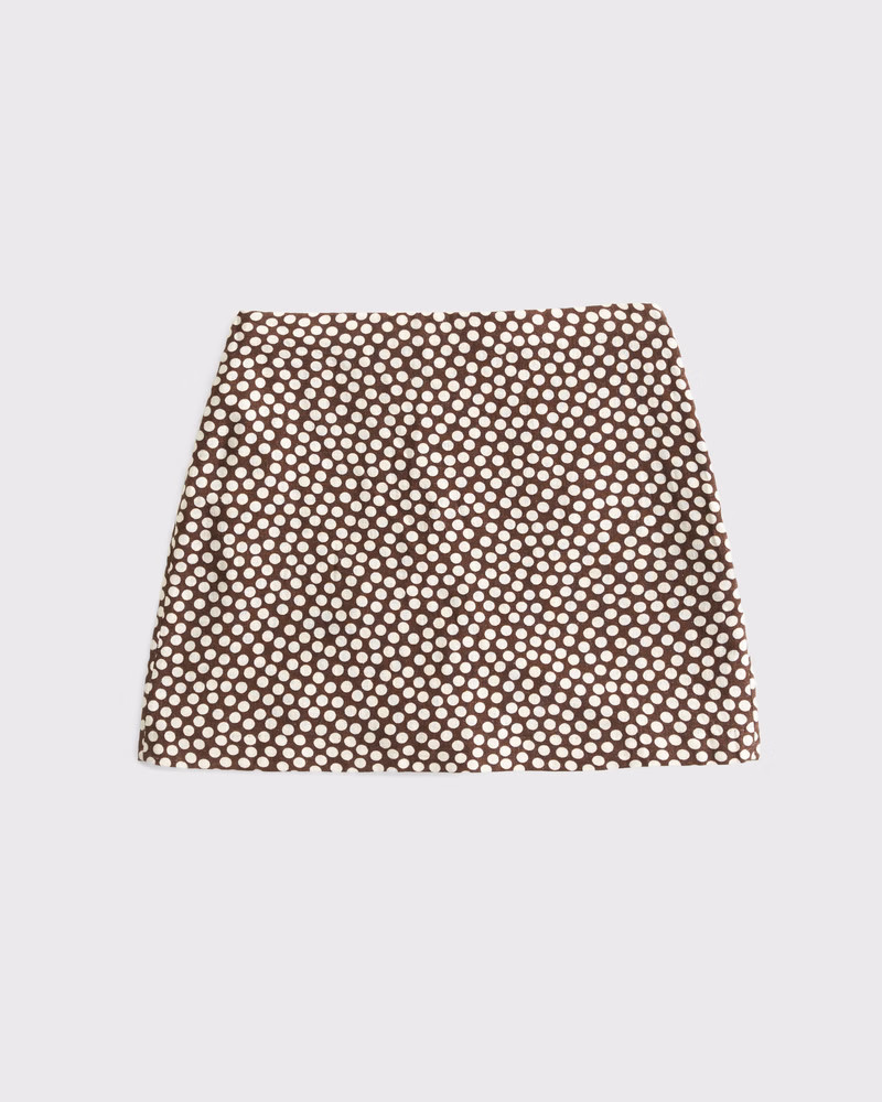 The A&F Scarlett Linen-Blend Mini Skort | Abercrombie & Fitch (US)