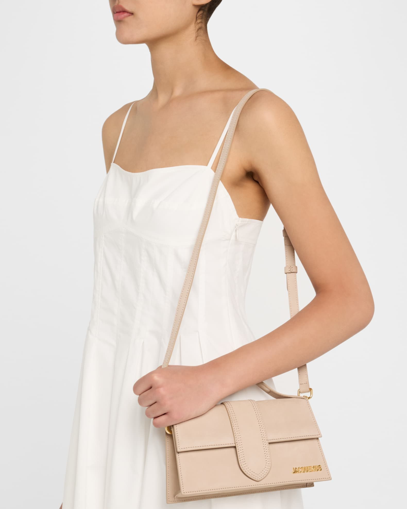 Jacquemus Le Grand Bambino Leather Crossbody Bag | Neiman Marcus