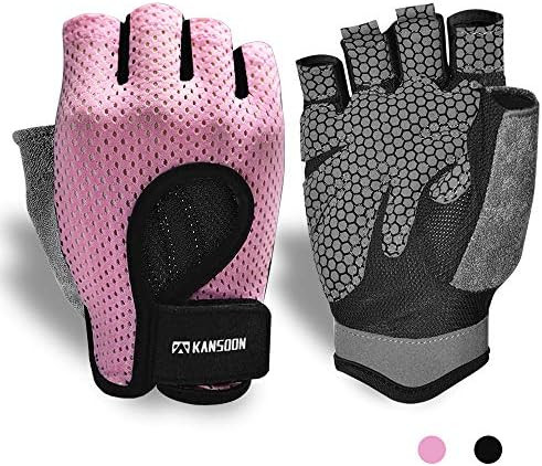 Breathable Workout Gloves, Knuckle Weight Lifting Fingerless Gym Exercise Gloves with Cur... | Amazon (US)