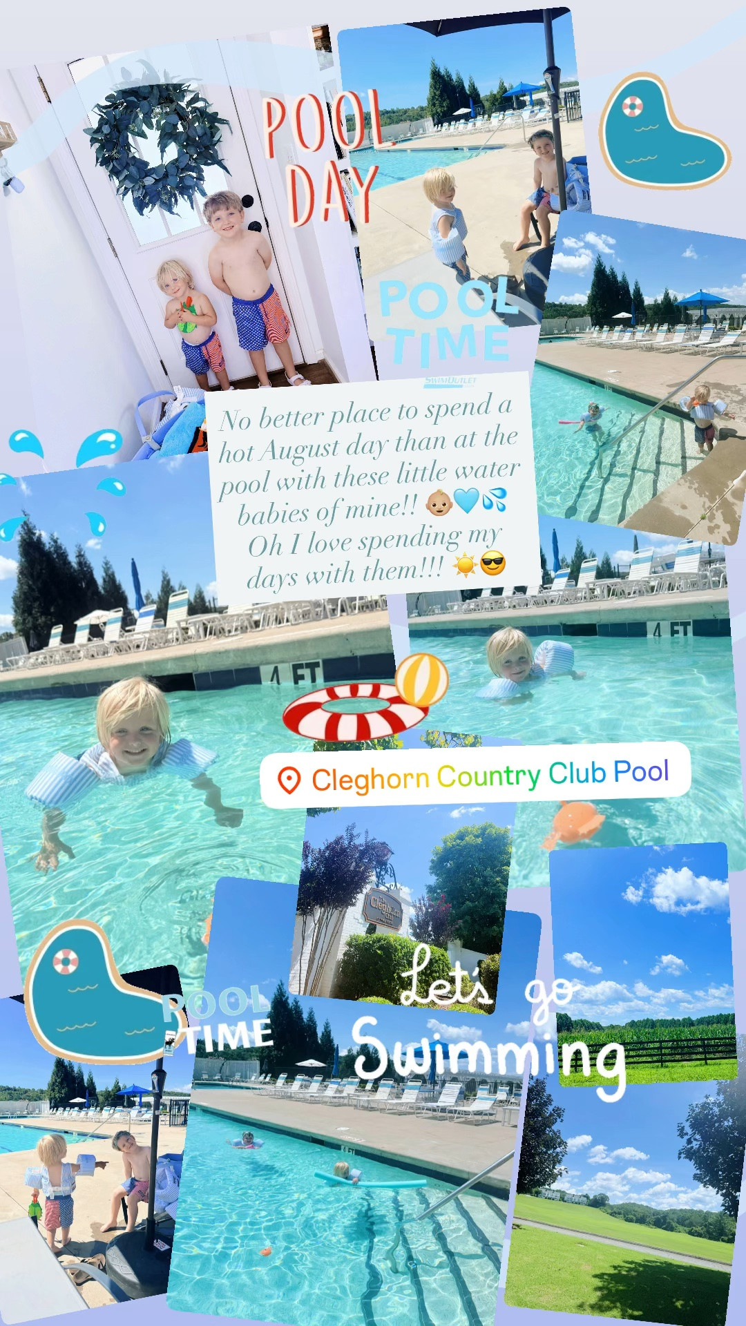 No better place to spend a hot August day than at the pool with these little water babies of mine!! 👶🏼🩵💦 Oh I love spending my days with them!!! ☀️😎