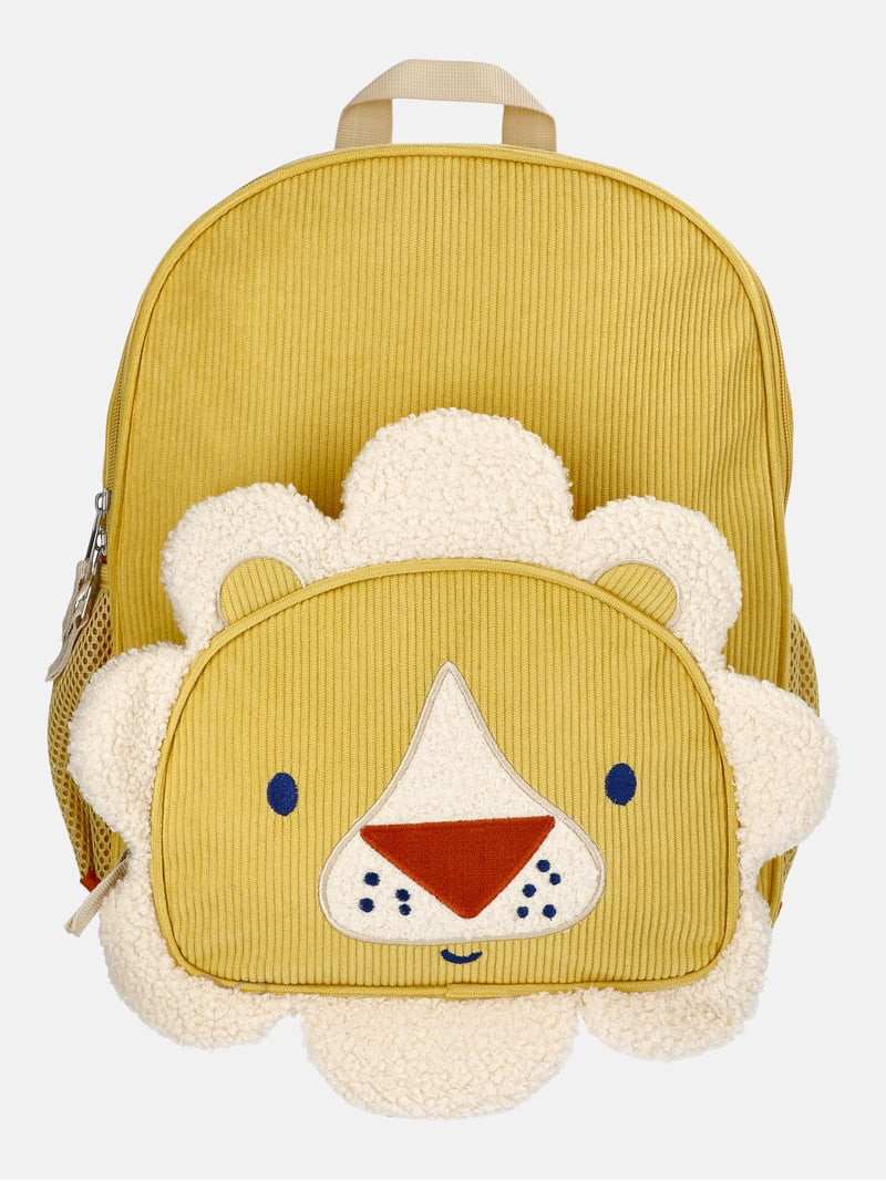 Wonder Nation Toddlers' 13.5" Lion Mane Corduroy Backpack, Beeswax | Walmart (US)