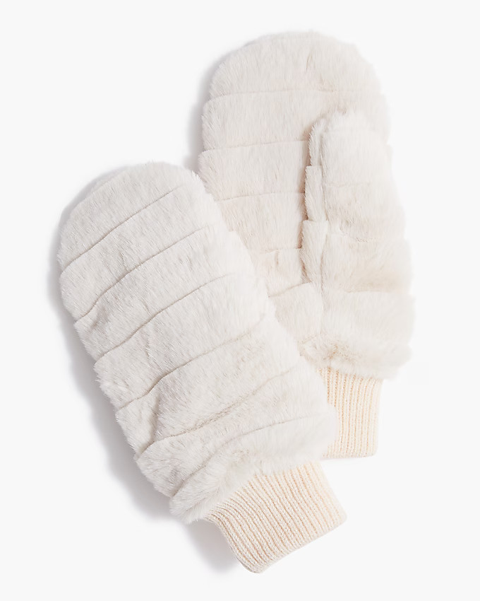 Faux-fur mittens | J.Crew Factory
