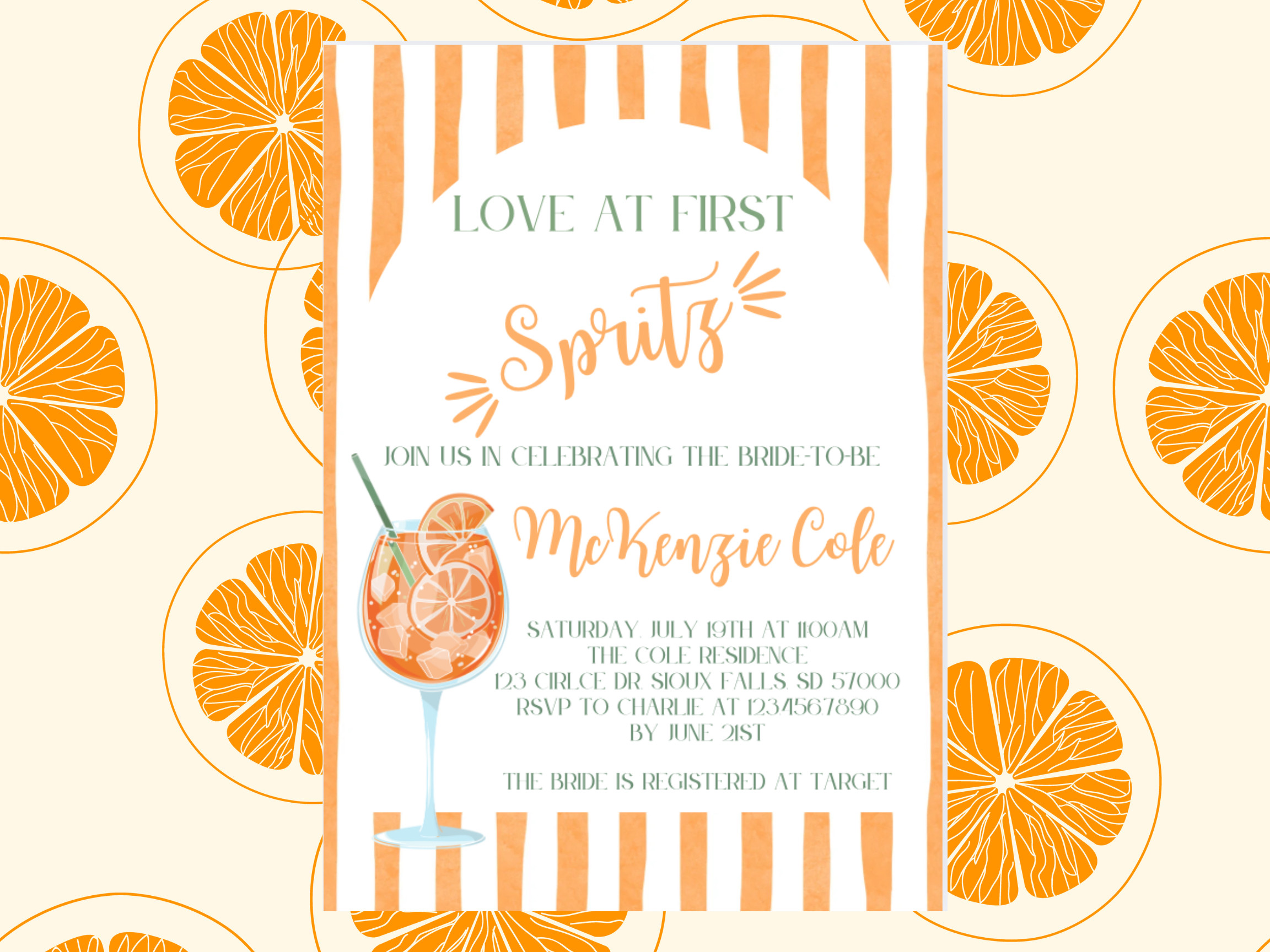 🍊✨ Love at First Spritz — the zestiest way to invite guests to your bridal shower or bachelorette!
Think Aperol, sunshine, and bubbly vibes 🥂💌
Editable, printable, and bursting with charm!

Tap to shop this citrusy-chic invite on Etsy 🍹👇

#LoveAtFirstSpritz #BridalShowerInvite #SpritzThemeParty #EtsyInvites #ModernBrideVibes #BacheloretteParty #AperolSpritzTheme 

 