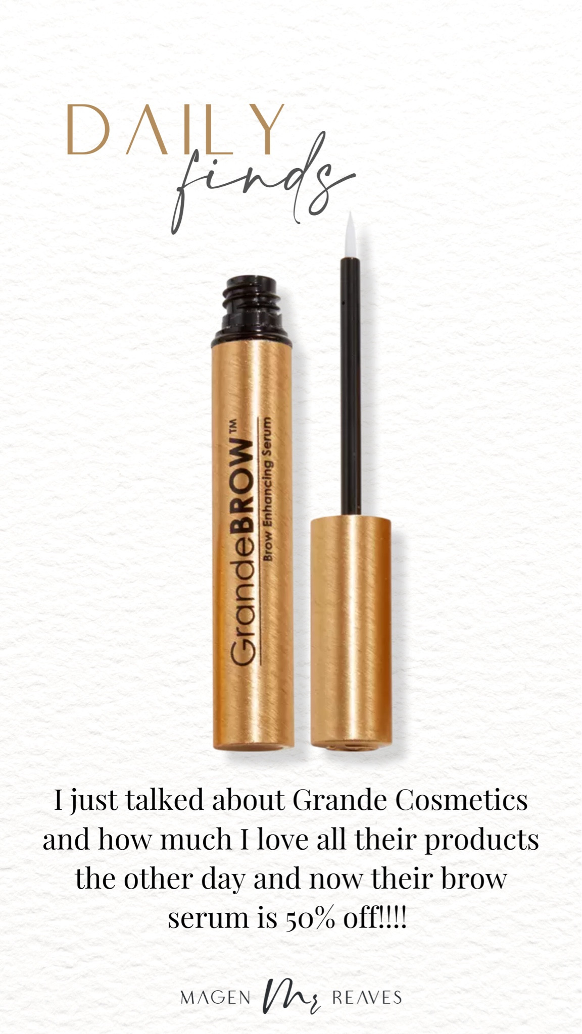 My brow serum is 50% off today - makeup on sale - beauty on sale - sale alert - sale favorites 

#LTKbeauty #LTKunder50 #LTKsalealert