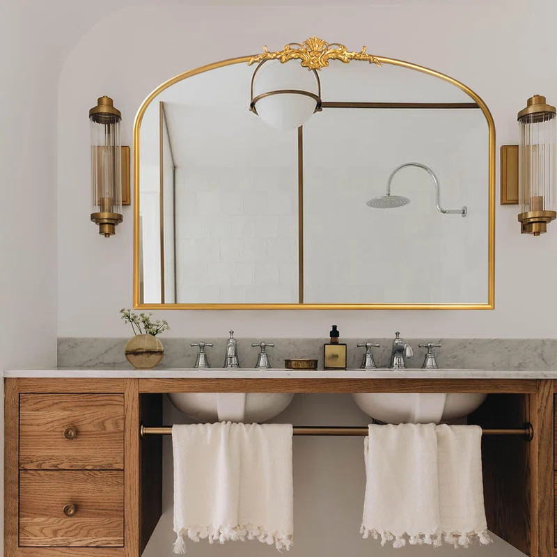 Vintage Metal Arch Decorative Accent Mirror | Wayfair North America