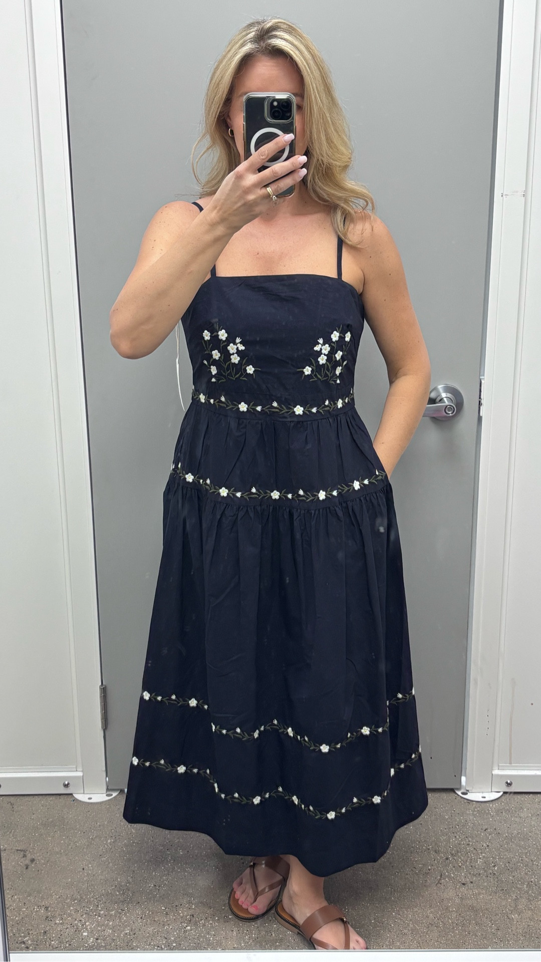 Capture the essence of a breezy afternoon with Free Assembly's Embroidered Midi Dress. The dainty floral embroidery offers an artisanal feel, perfectly balancing the structured bodice and flowing skirt. Crafted in 100% cotton, this dress flatters with a square neckline, thin, adjustable straps and a just-right fit. Pair this midi dress with our Kitten Heel Sandals and Woven Clutch (each sold separately) for a demure look that's perfect for a backyard party or weekend brunch

#LTKTravel #LTKPetite #LTKspringtrends