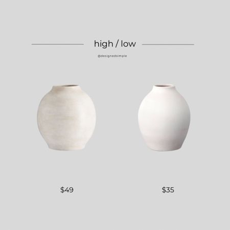 high low, get the look, splurge or save, pottery barn dupe, pottery barn vase dupe, large white vase, target vase

#LTKhome #LTKunder50 #LTKFind
