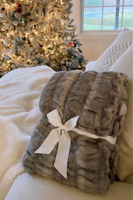This grey faux fur blanket is a vibe. Love it. 

#LTKsalealert #LTKGiftGuide #LTKunder100