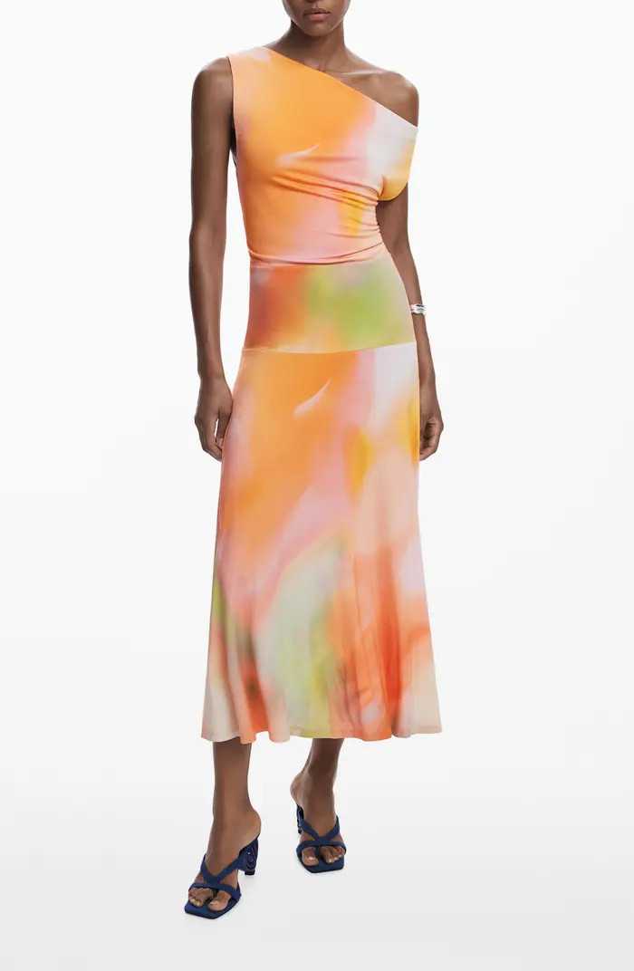 One-Shoulder Midi Dress | Nordstrom