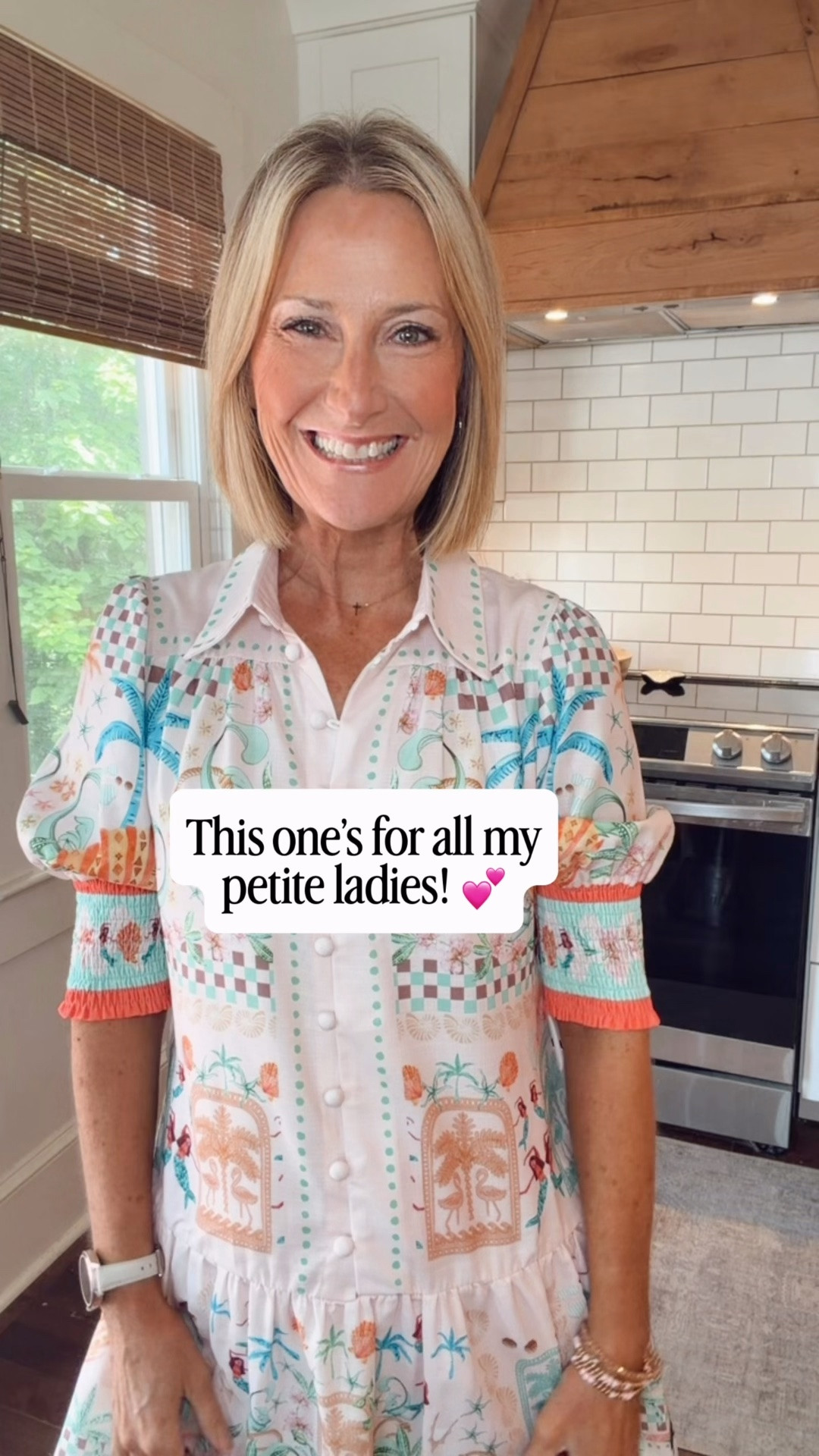 Petite-friendly and so cute! 💕 The fun print and puff sleeves make this the perfect little summer dress.

#LTKPetite #LTKOver40 #LTKootd