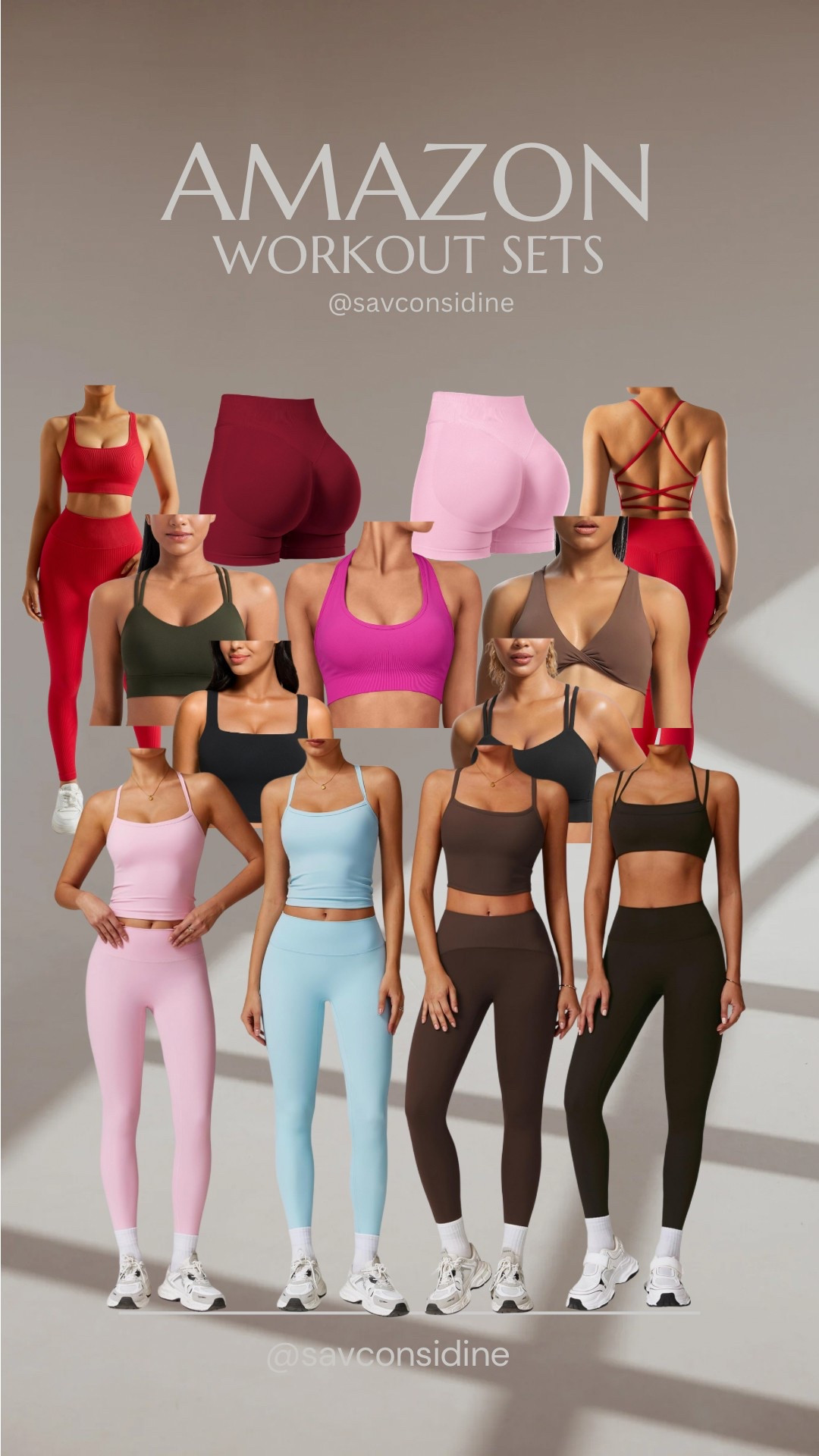 Workout sets, sports bras, leggings, biker shortss